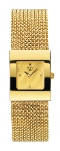 Tissot Bellflower Square Yellow Gold / Champagne / Bracelet